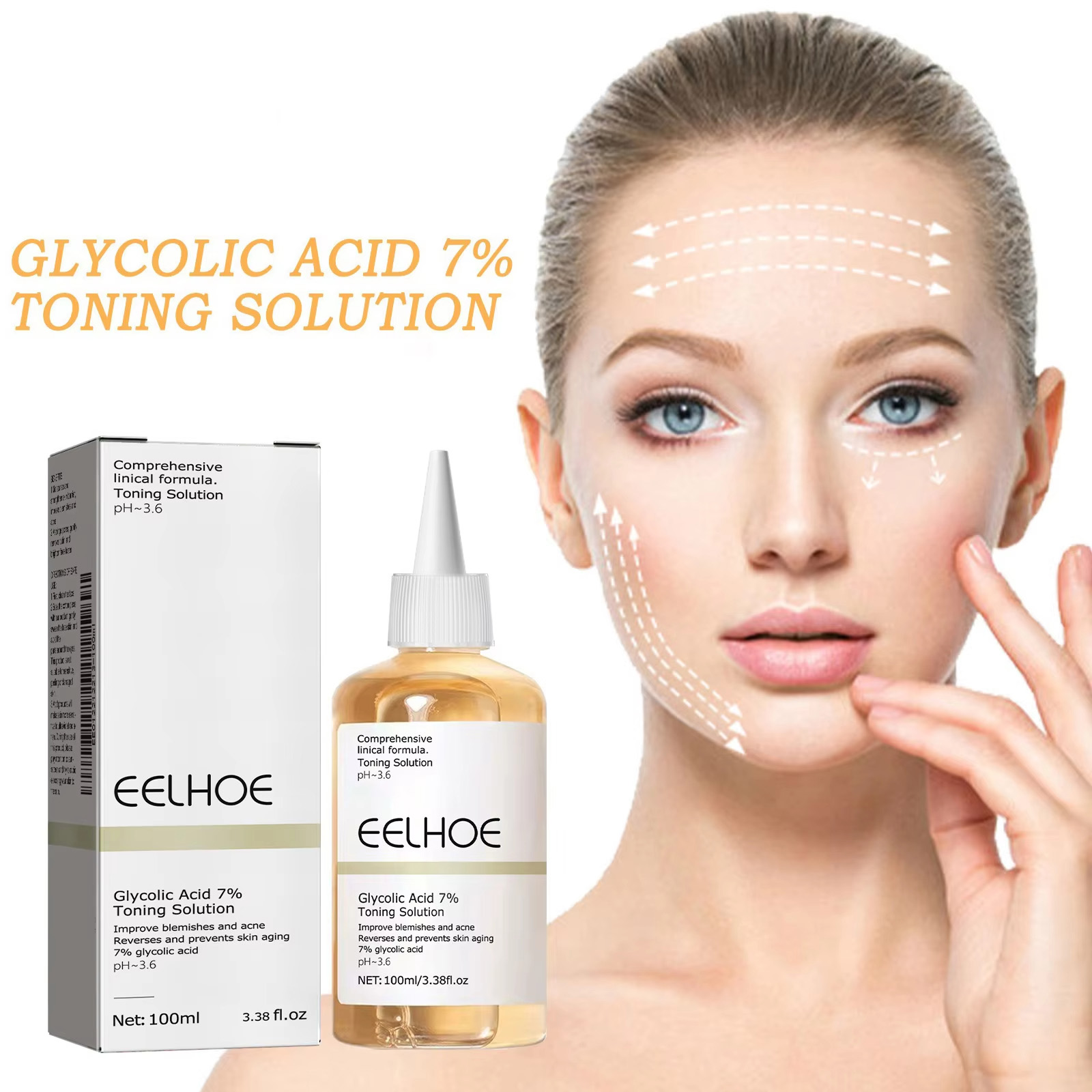 Skincare Skintific - محلول تونر حمض الجليكوليك 7٪ للتقشير