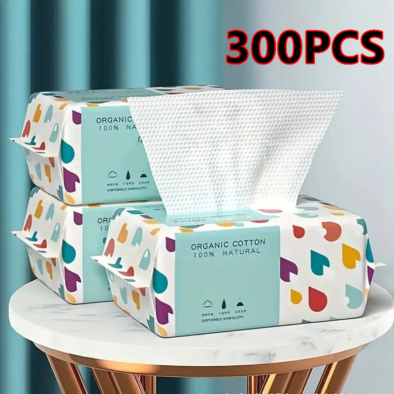 Skincare Only You - 100/300 قطعة مناديل وجه قطنية سميكة